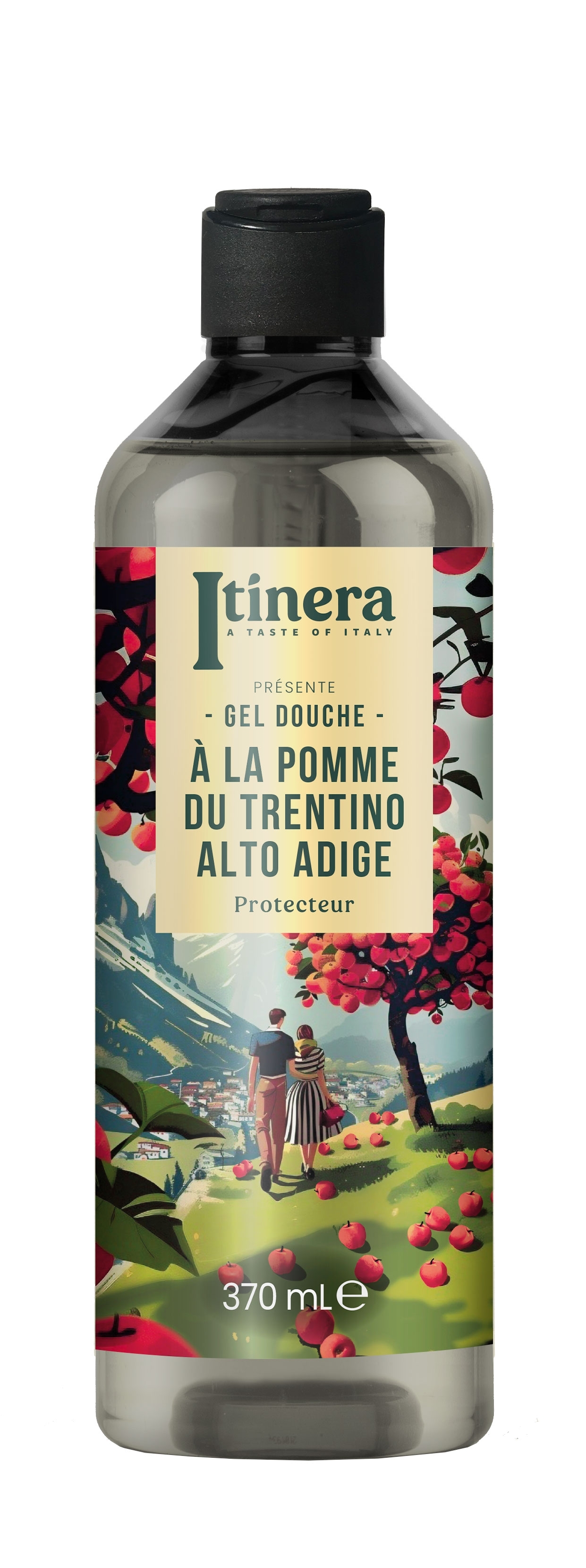 Südtiroler Apfel Duschgel 370ml - Itinera 95% natürliche Inhaltsstoffe