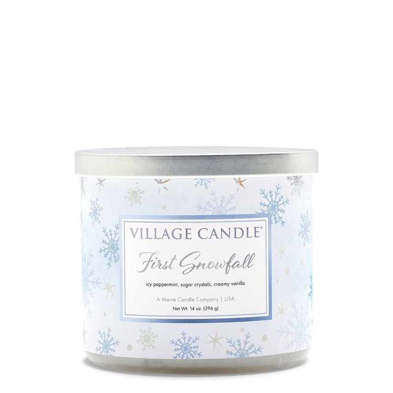 First Snowfall Holiday Luminary Bowl 14oz Village Candle