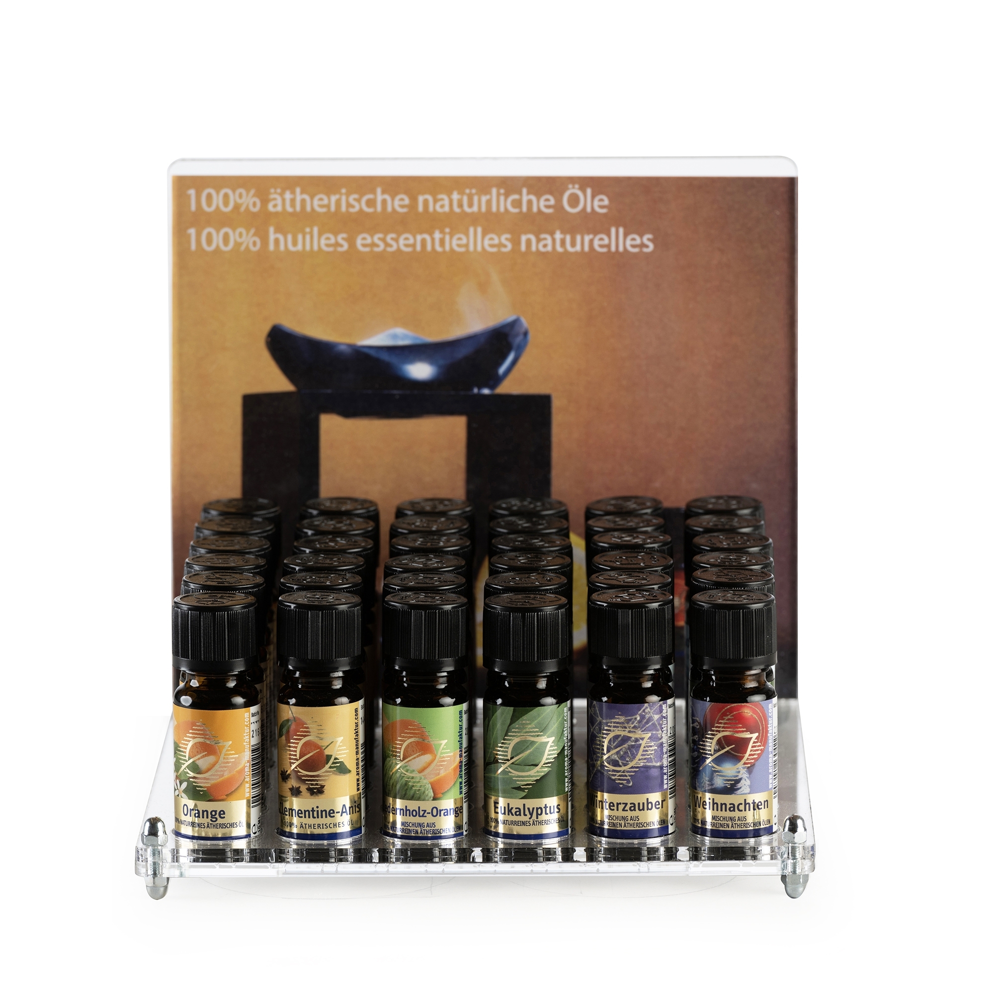 Display 6x6 gefüllt 10ml 100% äther. Öle Winter