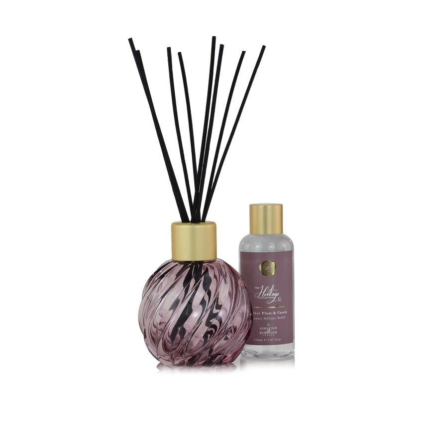 Diffuser Set ``Mauve Spiral`` Velvet Plum & Cassis Ashleigh & Burwood