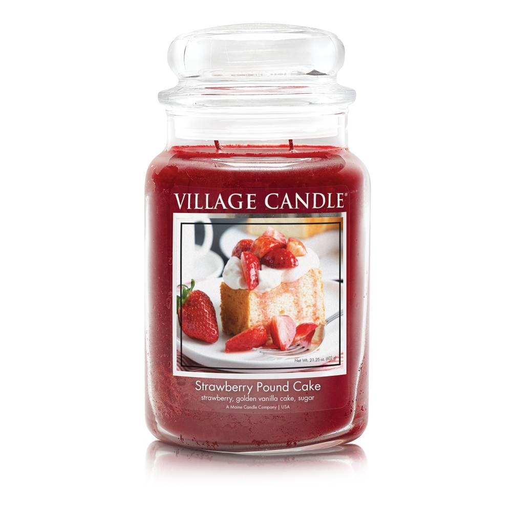 Strawberry Pound Cake 26 oz Glas (2-Docht) Village