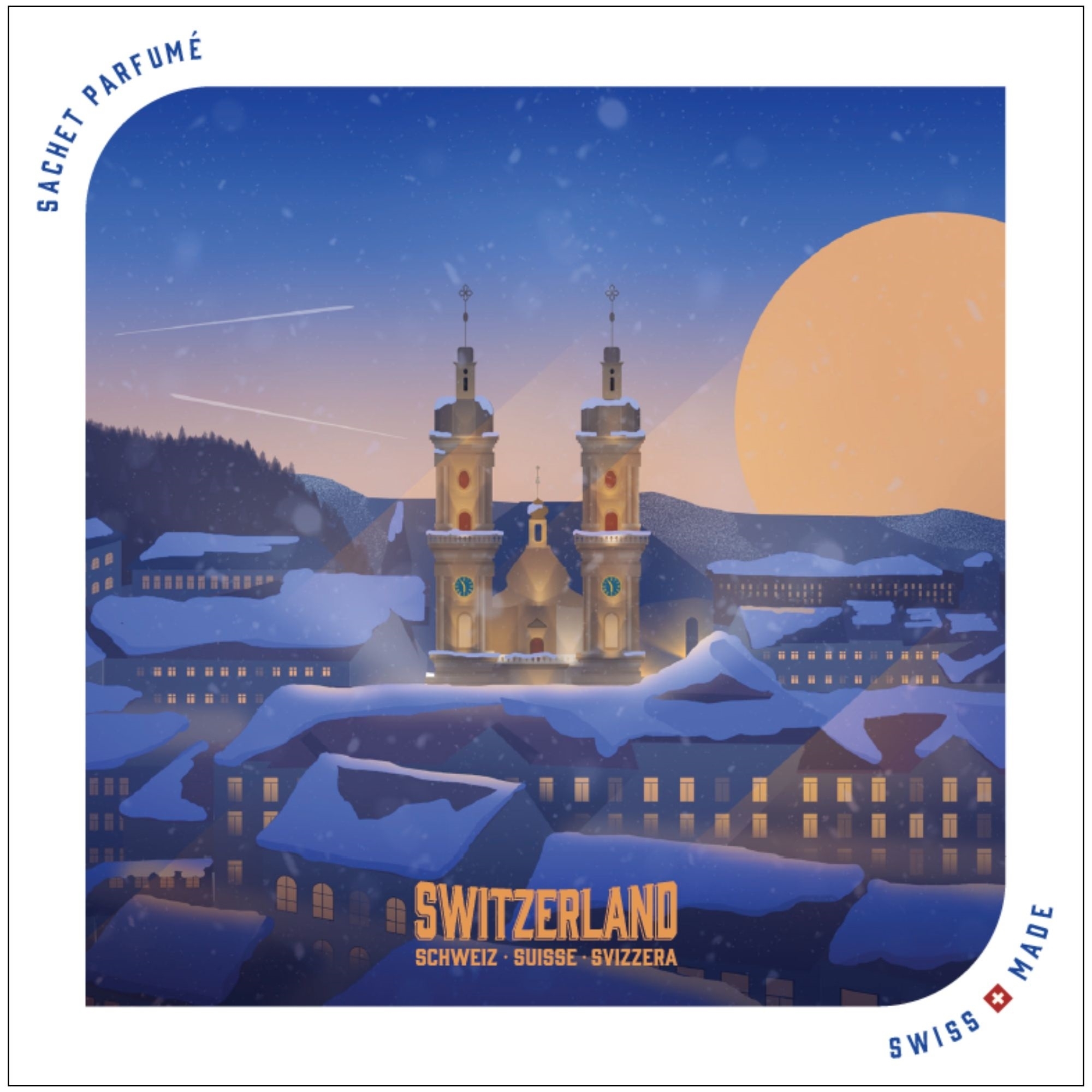 St. Gallen Duftsachet Collectors Edition Suisse LAROMA SUISSE 12x12cm