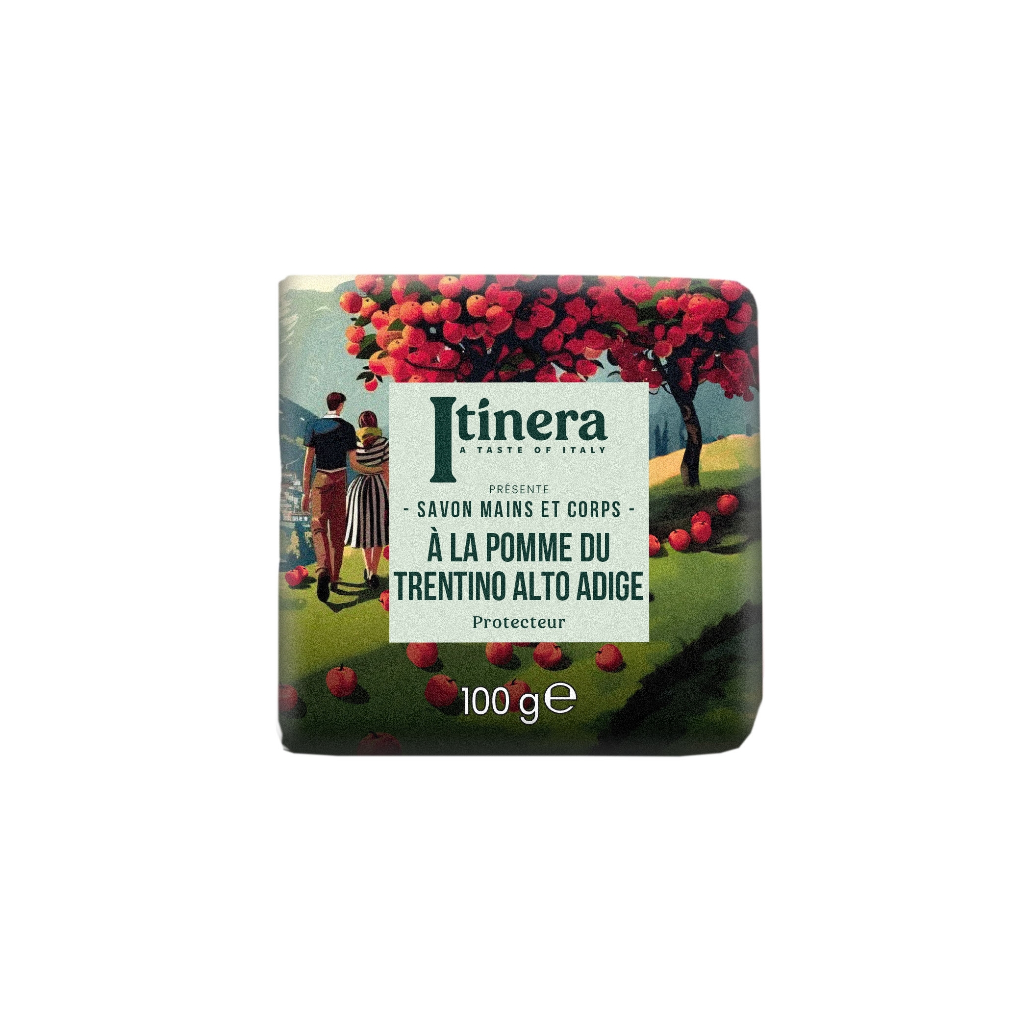 Südtiroler Äpfel feste Seife für Hände und Körper 100g - Itinera 98% natürliche  Inhaltsstoffe