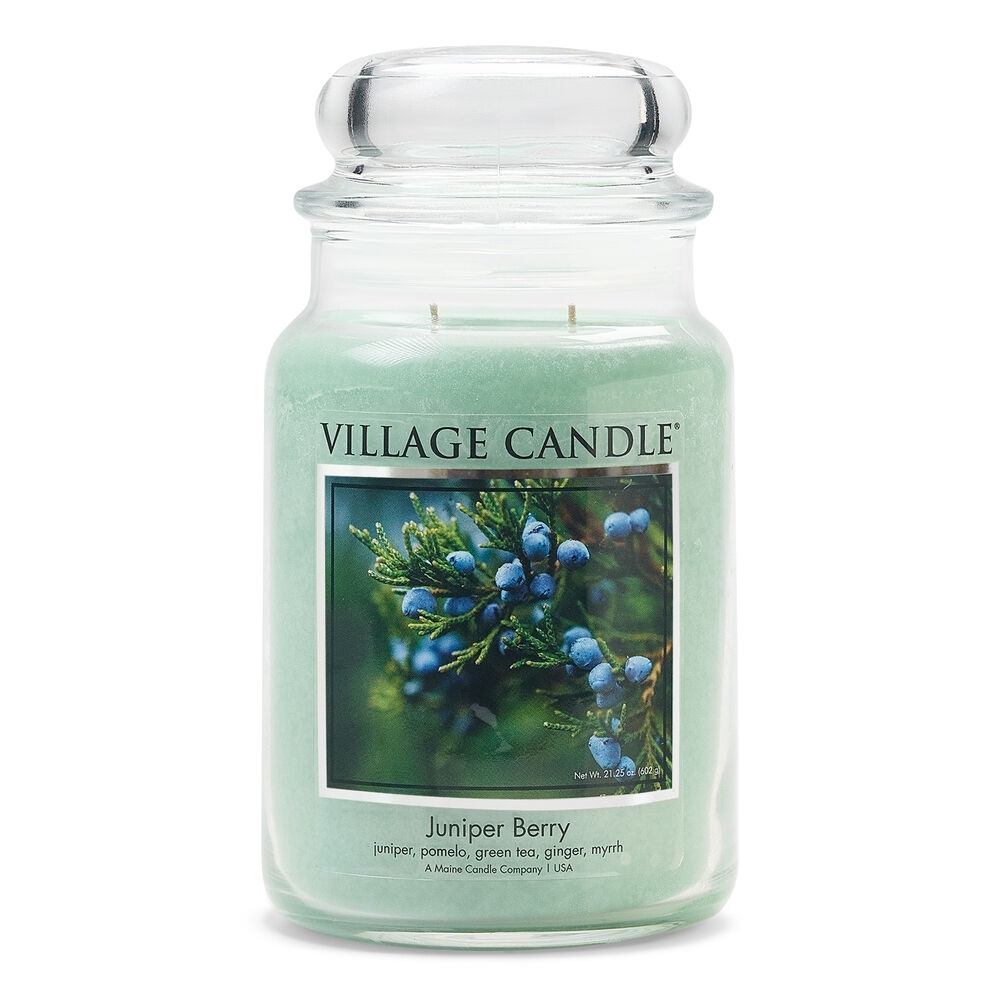 Juniper Berry 26 oz Glas (2-Docht) 170h Brenndauer Village Candle