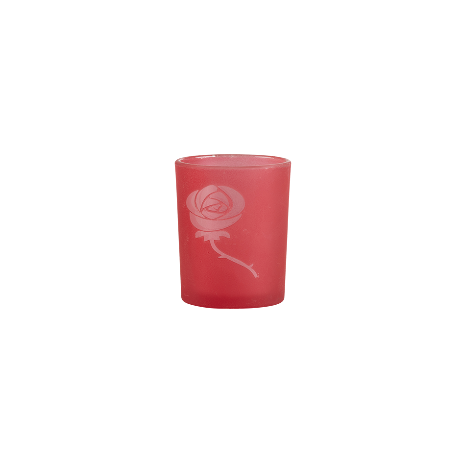 Votivglas rot Rose