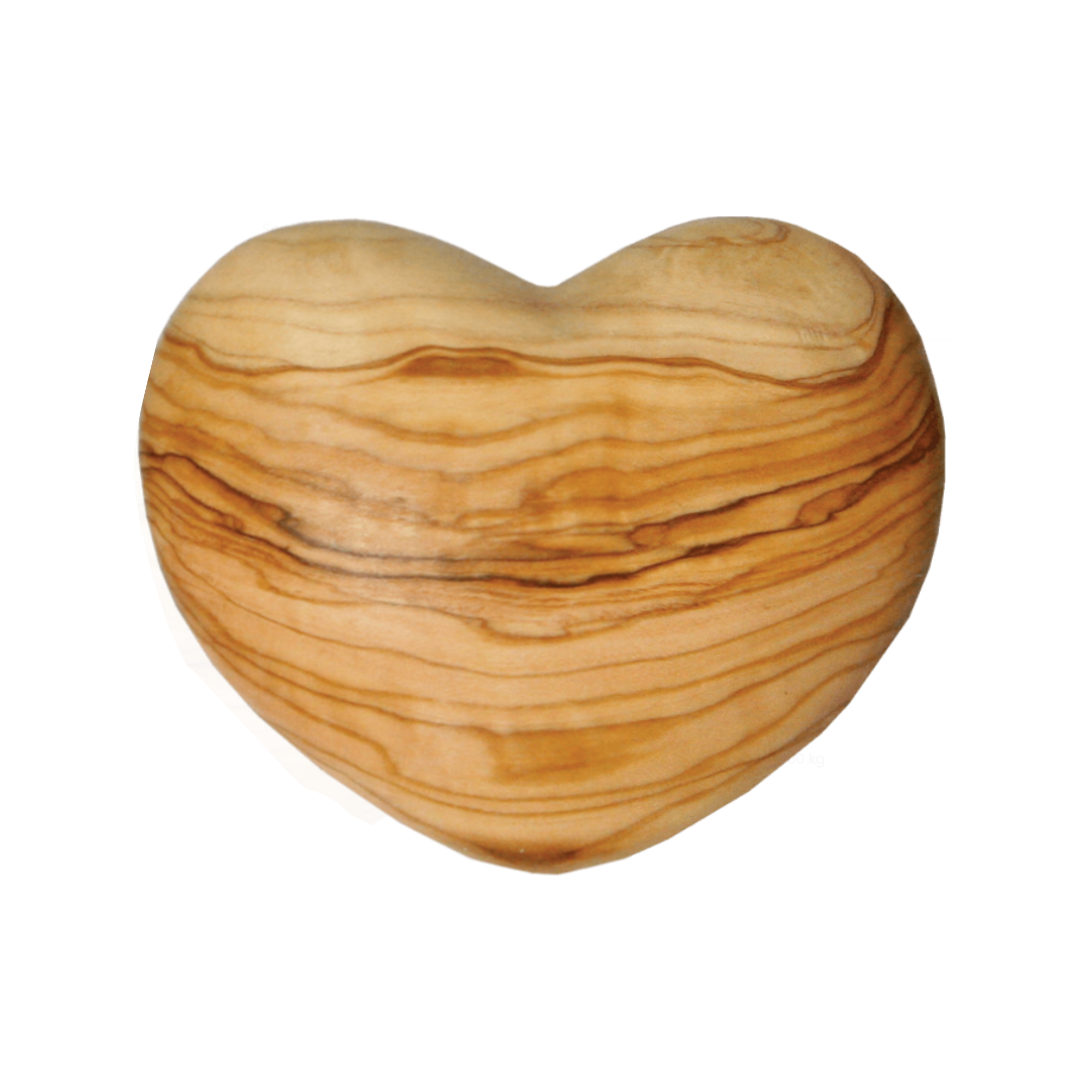 Herz rund aus Olivenholz 4x5x2,5cm