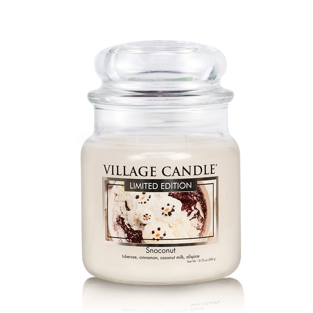 Snoconut 16 oz LE Glas (2-Docht) 105 h Brenndauer Village Candle