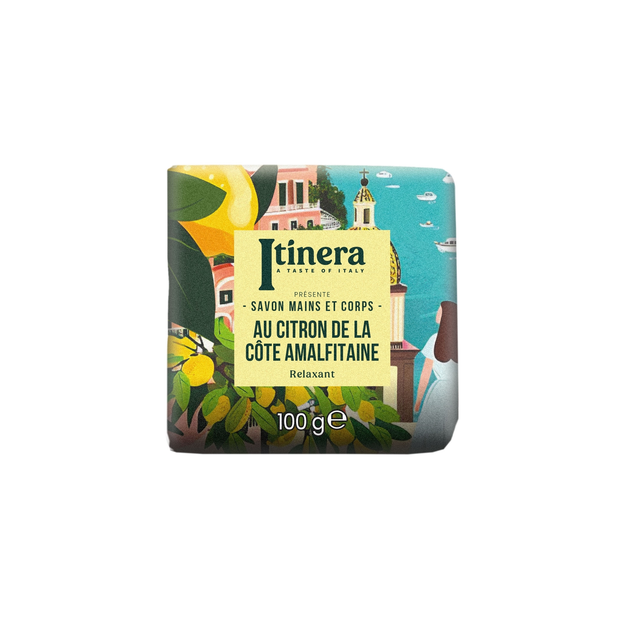 Amalfi Zitrone feste Seife für Hände und Körper 100g - Itinera 97% natürliche  Inhaltsstoffe