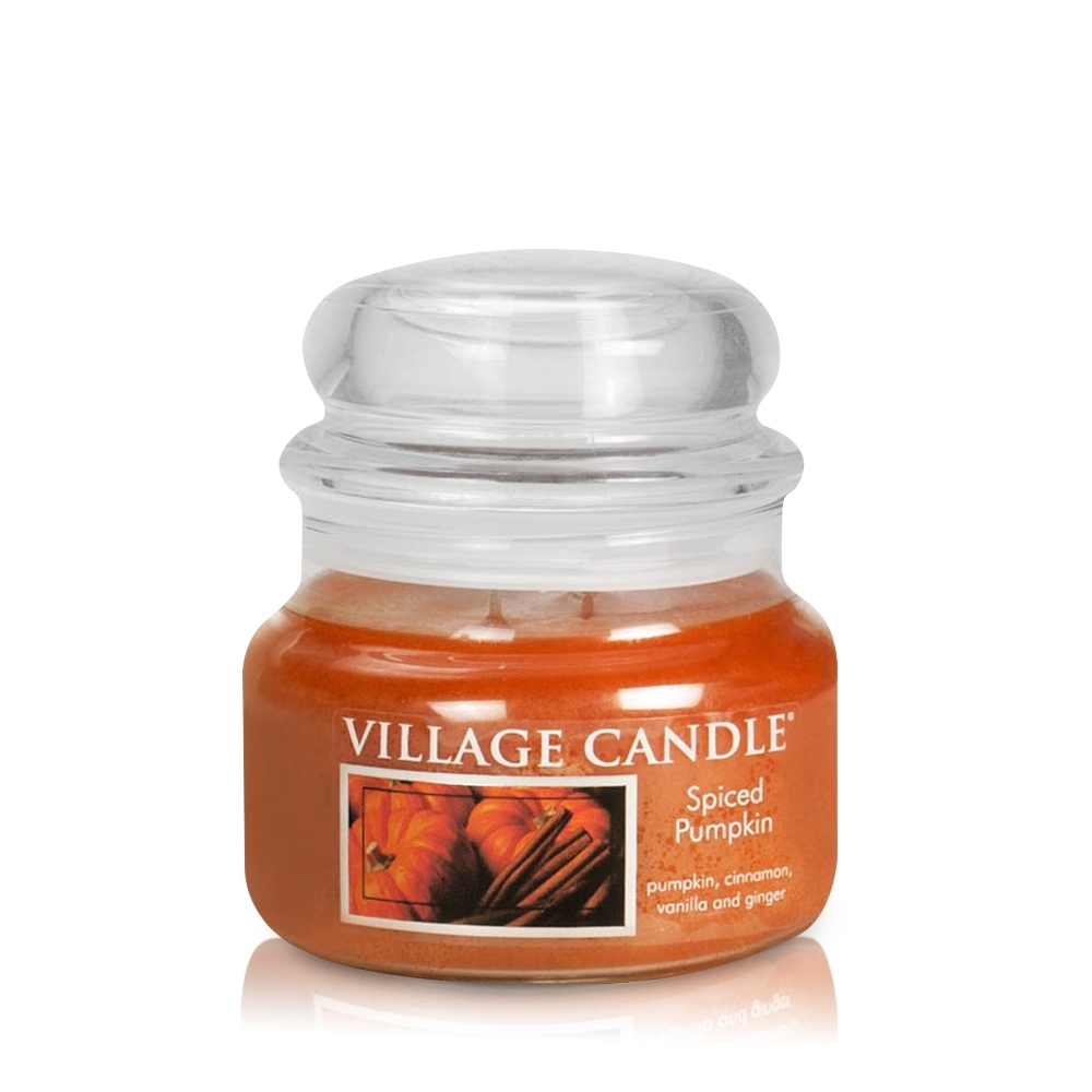 Spiced Pumpkin 11 oz Glas (2-Docht) 55 h Brenndauer Village Candle