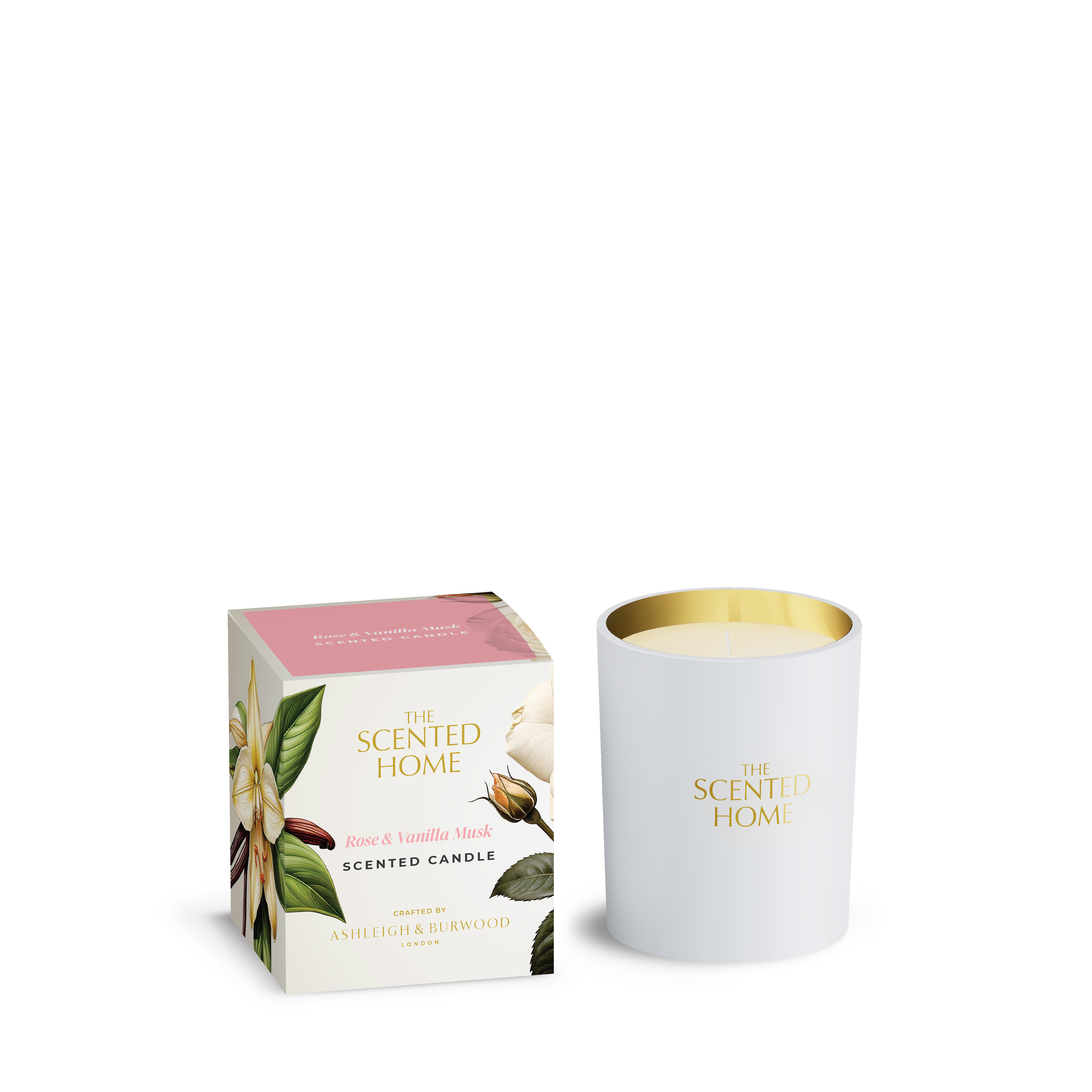 Rose & Vanilla Musk Scented Candle 170 g Ashleigh Burwood