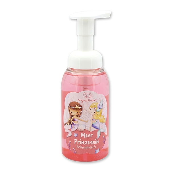 Schaumseife Handseife mit biologischer Schafmilch 300ml im Spender "Meer Prinzessin", Blütenzauber