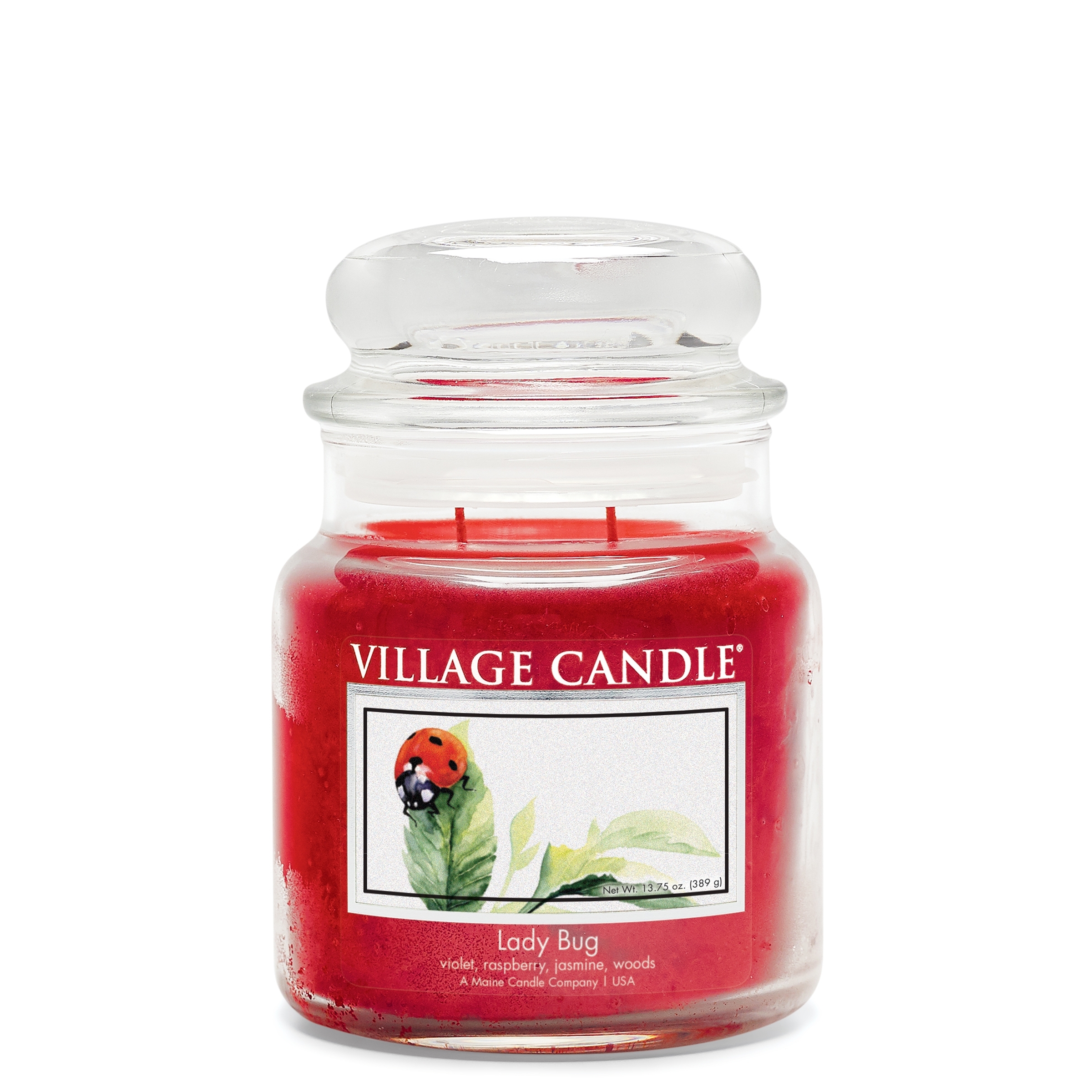 Lady Bug 16 oz Glas (2-Docht) Gardeners Friends Vi