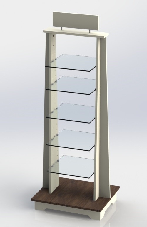 Display Glastablare massiv VC 64 x 52 x 175,5 cm