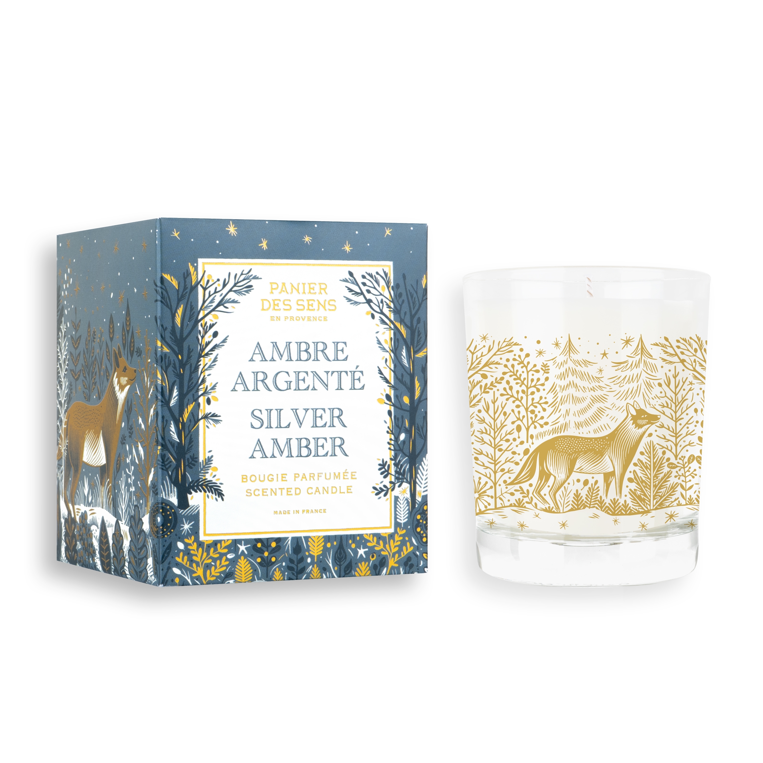 Silver Amber Duftkerze180g XMAS 24 Panier des Sens