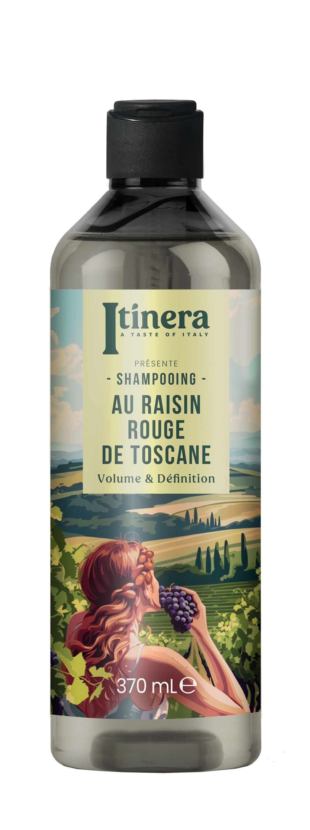 Toskana Trauben Shampoo 370ml - Itinera 95% natürliche Inhaltsstoffe