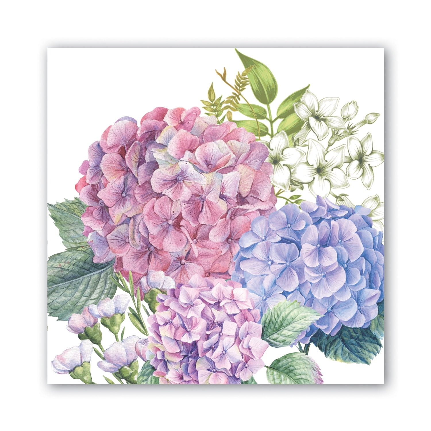 Wild Hydrangea Serviette Gross Michel Design Works
