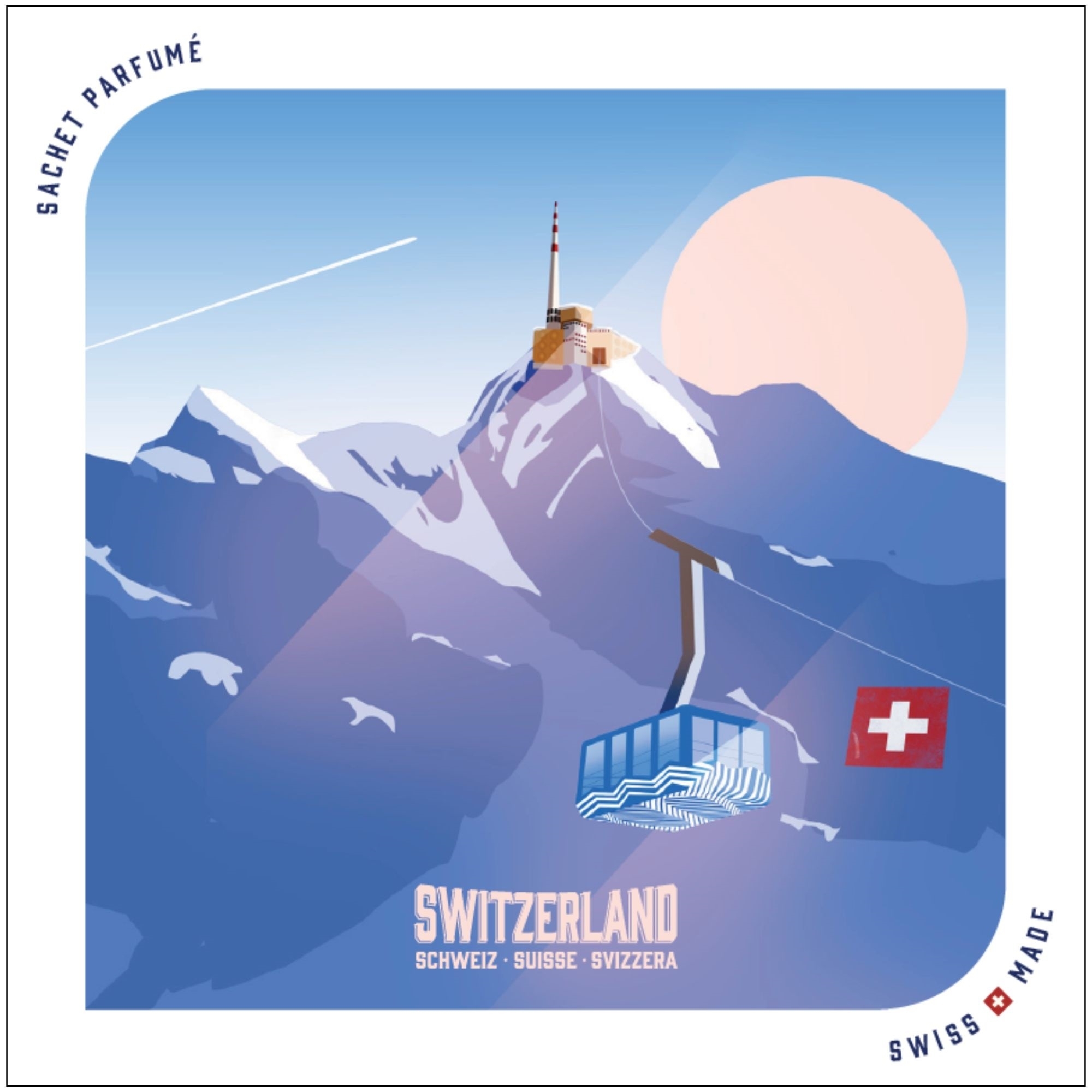 Säntis Duftsachet Collectors Edition Suisse LAROMA SUISSE 12x12cm