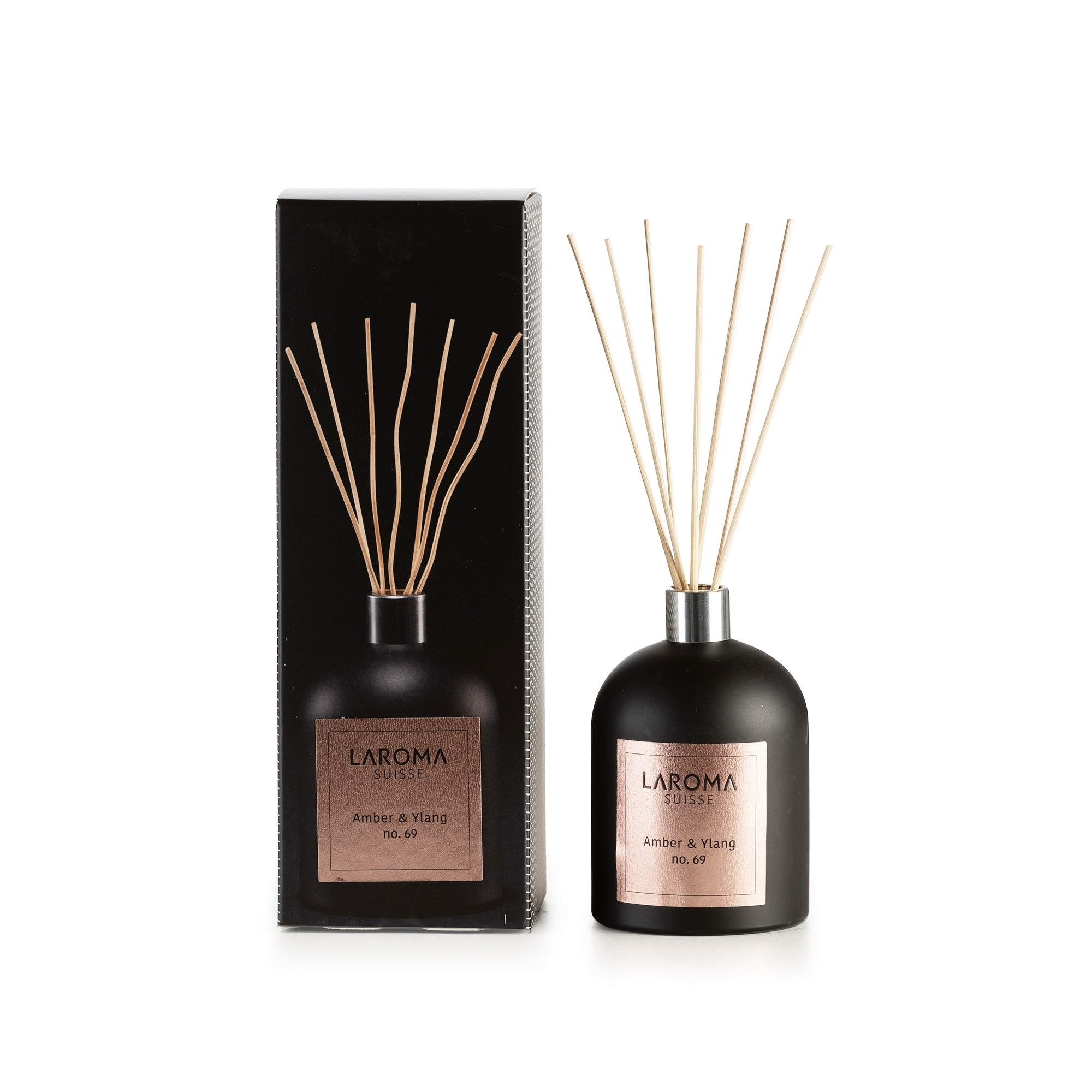 Amber & Ylang Reed Diffuser black 100ml Black Roségold