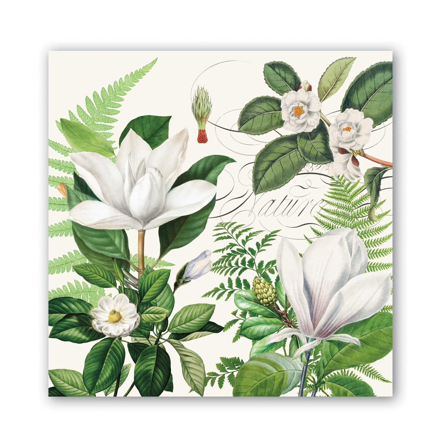 Magnolia Petals Serviette Gross Michel Design Works