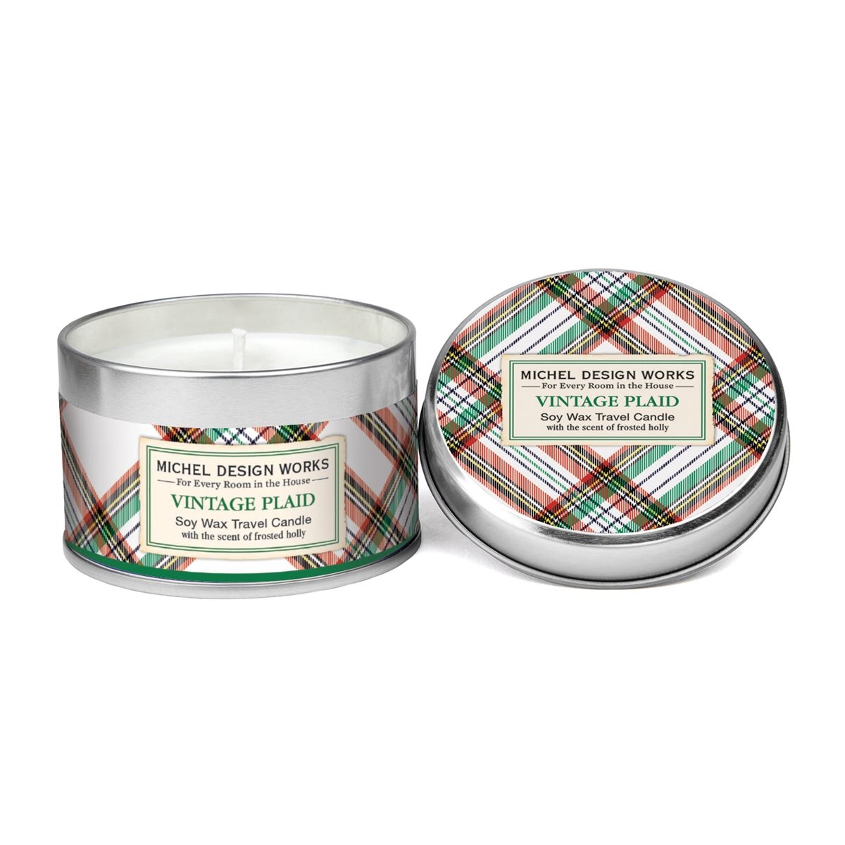 Vintage Plaid Dosenkerze 4oz 113gr. Michel Design Works