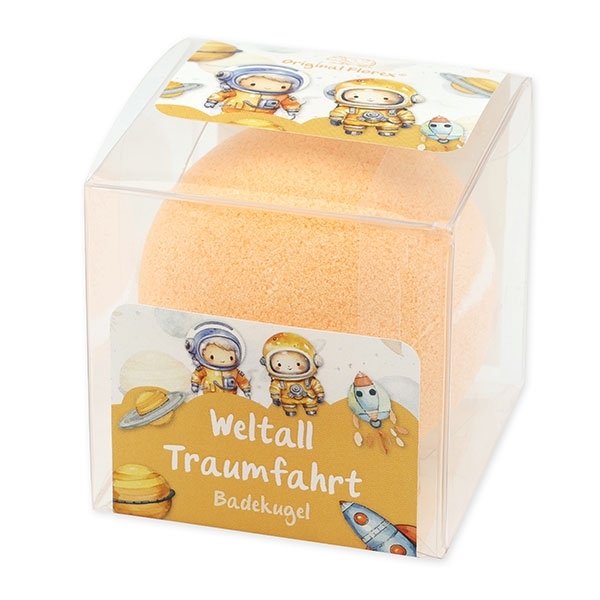 Badekugel mit Schafmilch 125g in Cellobox "Weltall Traumfahrt", Fruchttraum