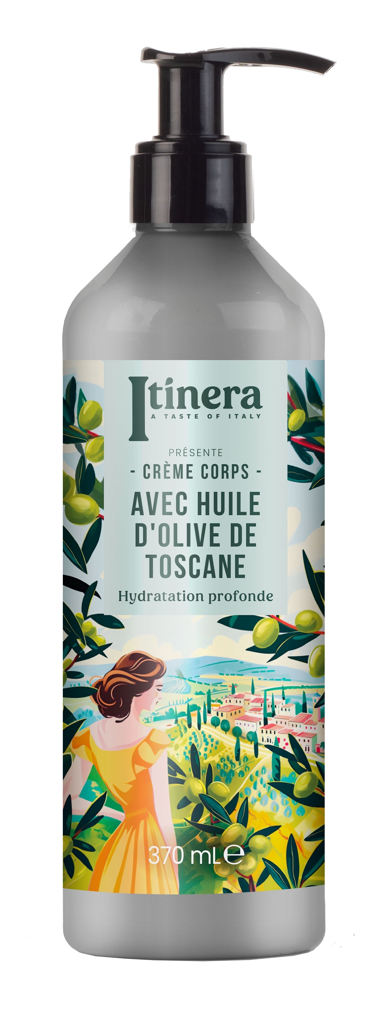 Olivenöl aus der Toskana Bodycreme 370ml - Itinera 96% natürliche Inhaltsstoffe