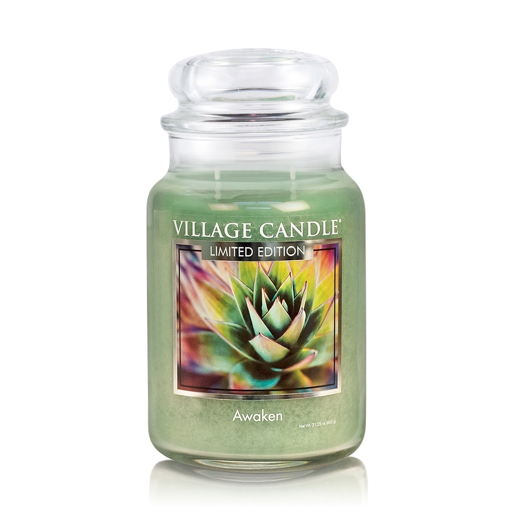 Awaken 26 oz LE Glas (2-Docht) Spa 170h Brenndauer Village Candle