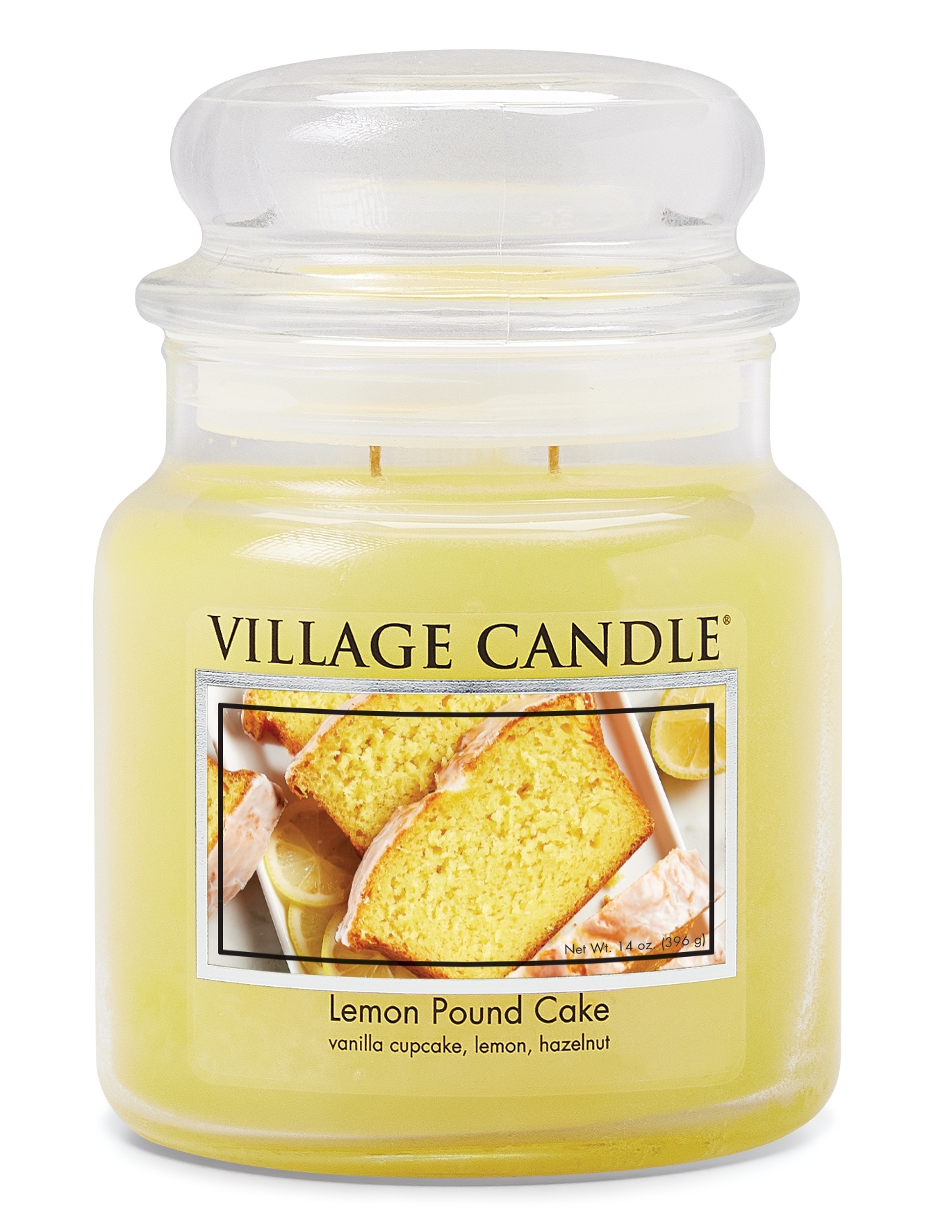 Lemon Pound Cake 16 oz Glas 105 h Brenndauer Village Candle