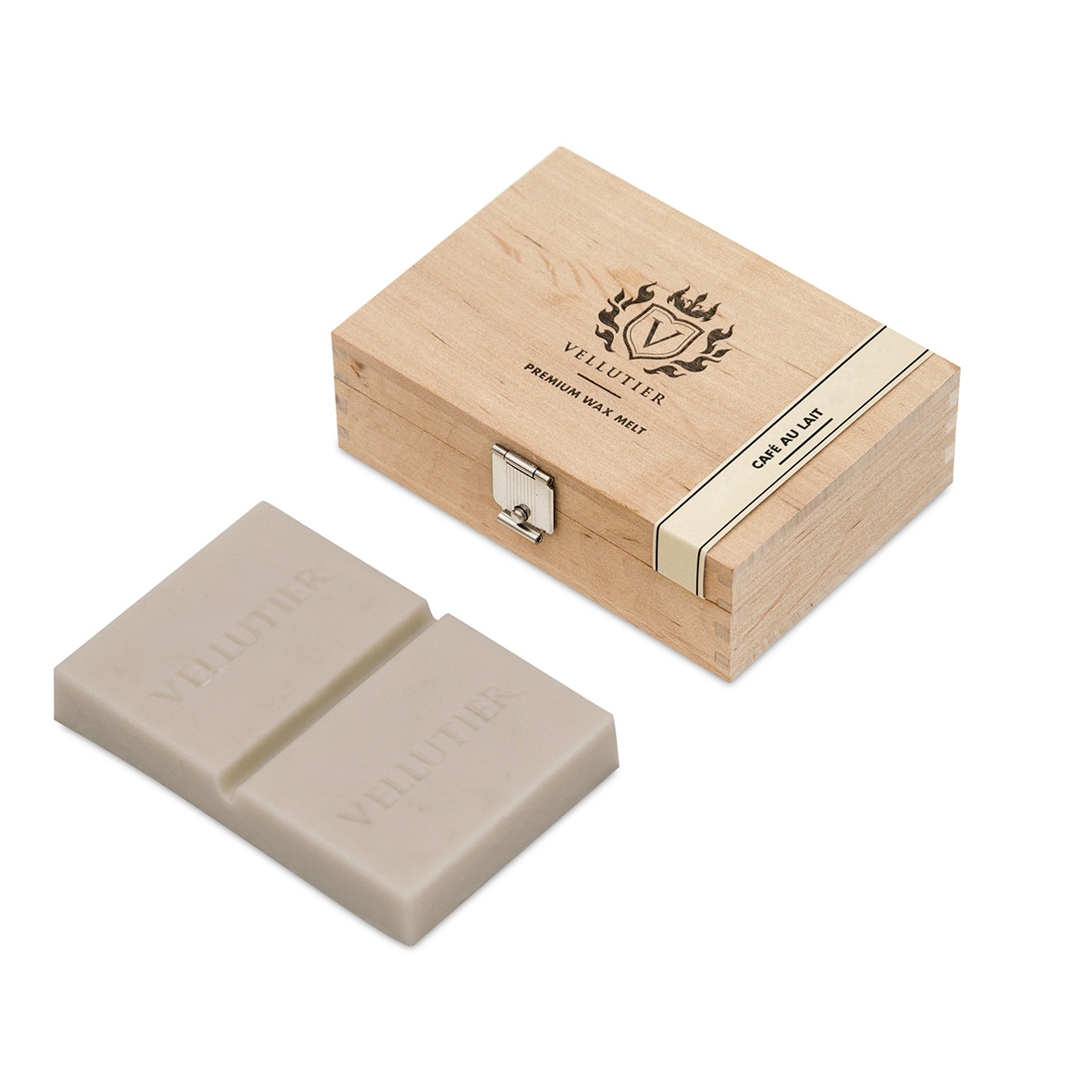 Café Au Lait Exklusiver Wax Melt 50g Holzbox