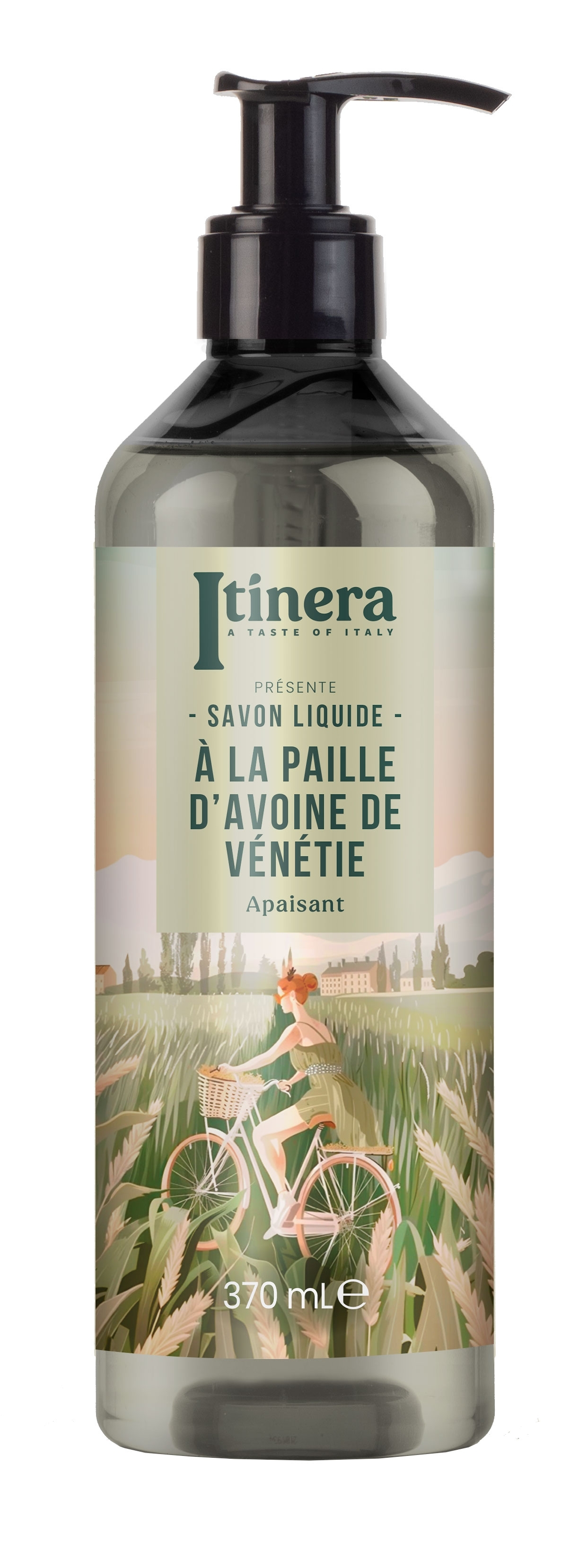 Venedig Flüssigseife 370ml - Itinera mit venezianischem Hafer 95% natürliche Inhaltsstoffe