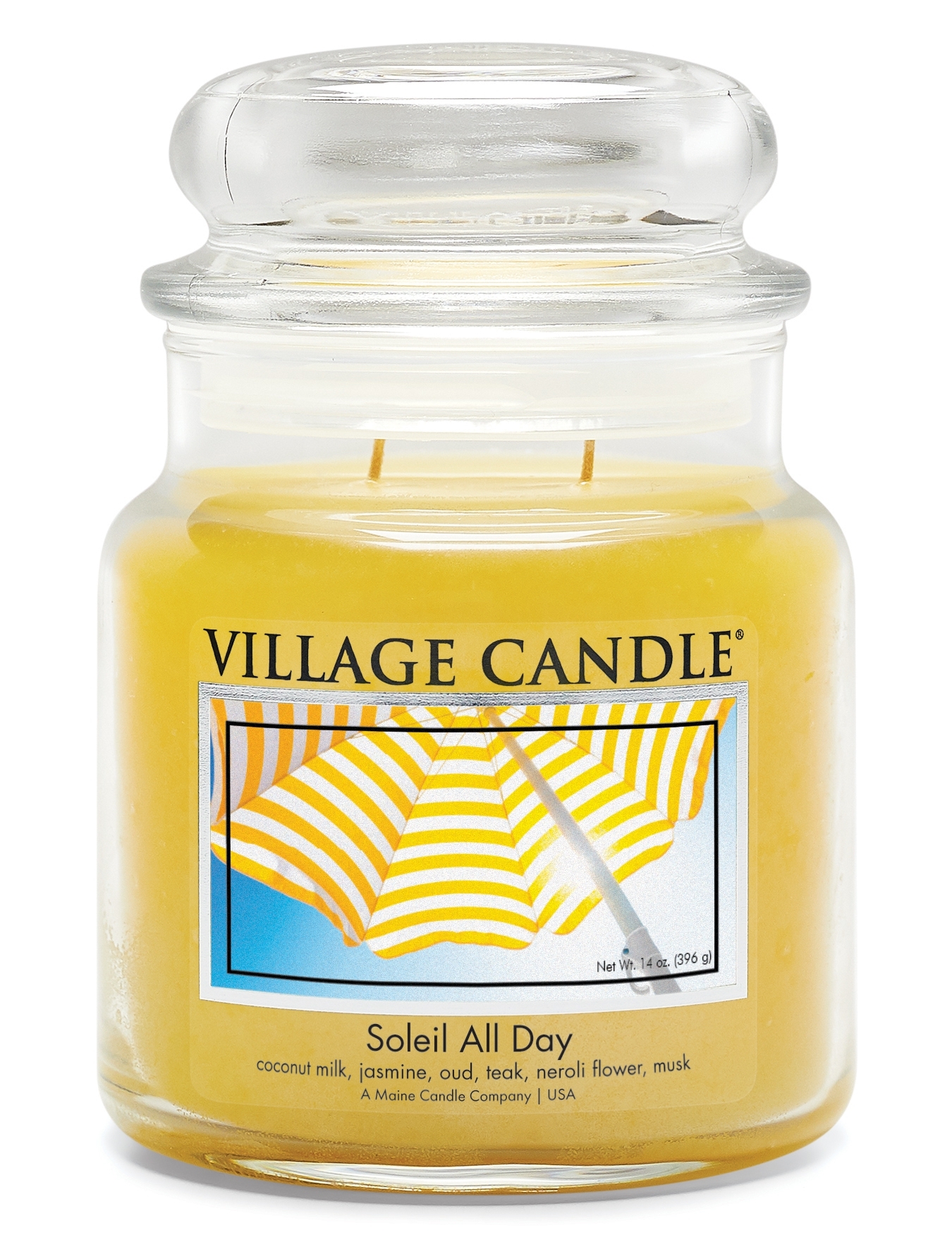 Soleil All Day 16 oz Glas (2-Docht) Village Cand