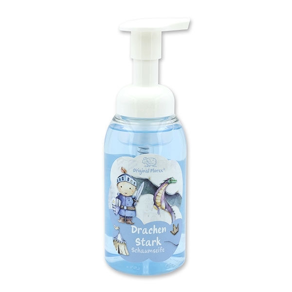 Schaumseife Handseife mit biologischer Schafmilch 300ml im Spender "Drachen Stark", Wolkenbrise