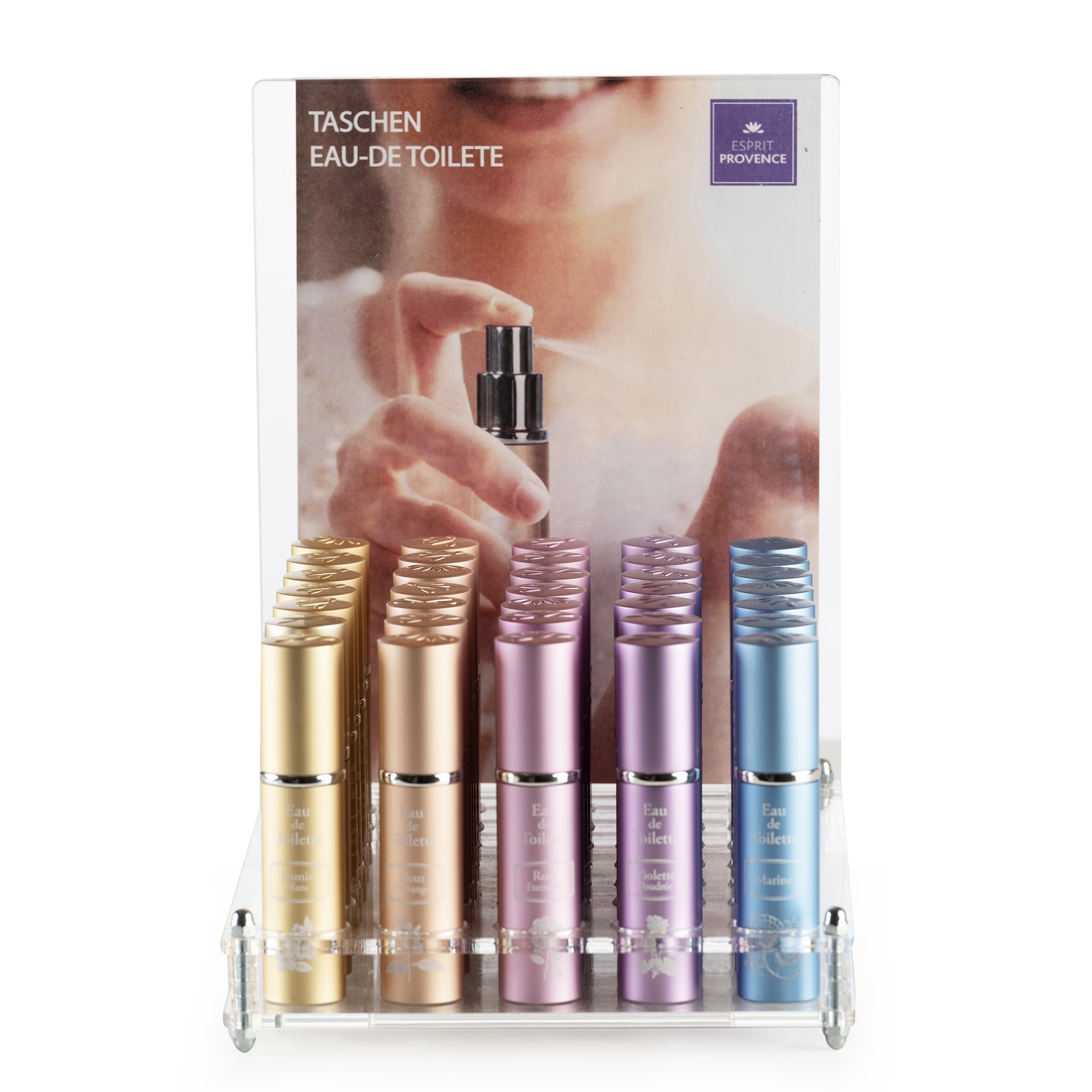Taschen-Eau de Toilette Display 6 x 5 Sorten Esprit Provence