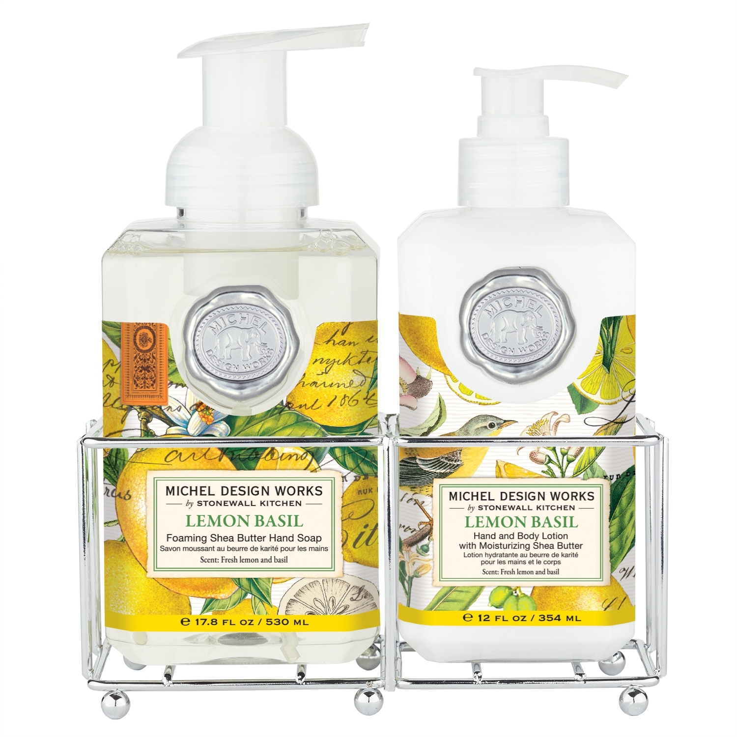 Lemon Basil Hautpflege Duo im Caddy Michel Design Works