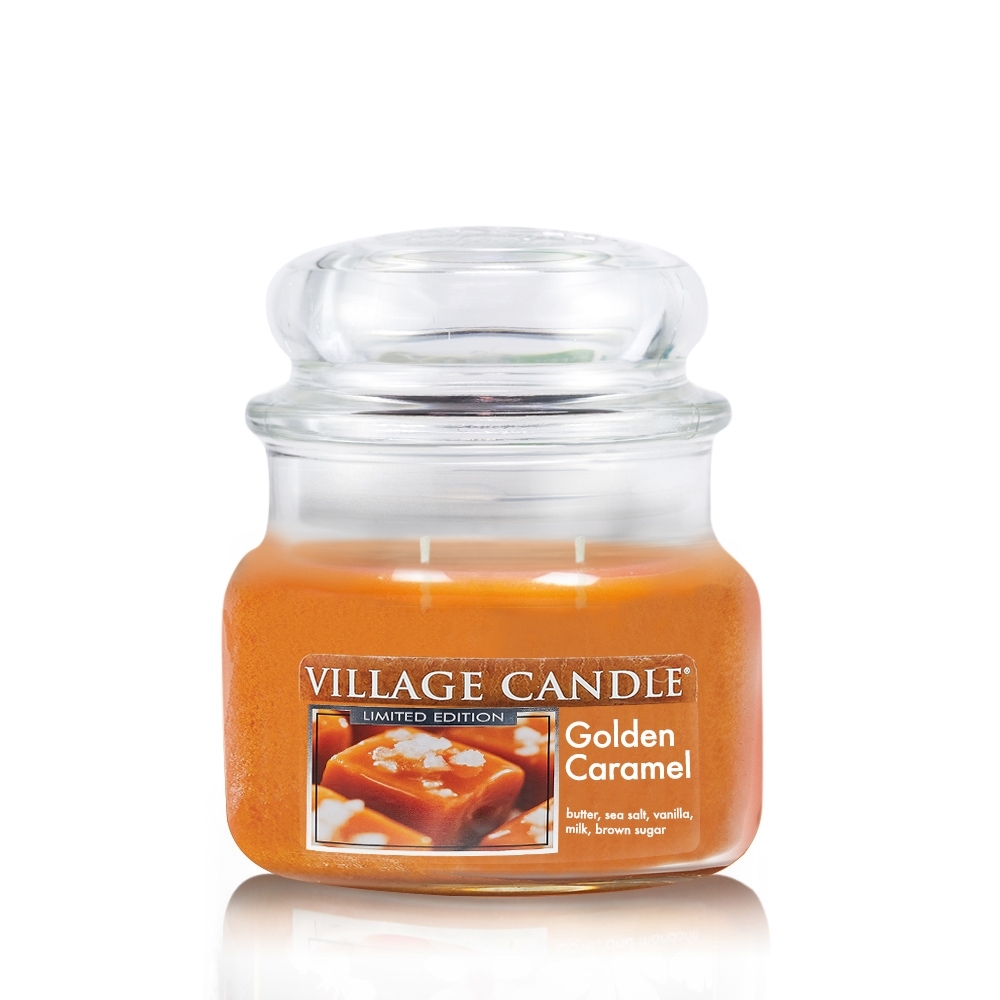 Golden Caramel 11 oz LE Glas (2-Docht) 55 h Brenndauer Village Candle