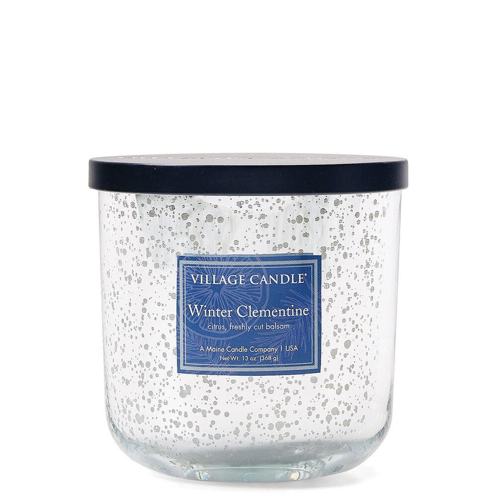 Winter Clementine Mercury Glas Kerze 13oz Village Candle