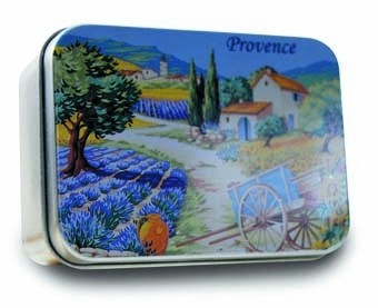 Seife 100g Metalldose Provence 80x60x36mm