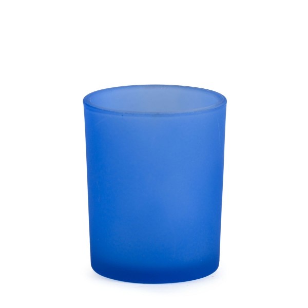 Votivglas frostig blau H 65 mm Ø 50 mm