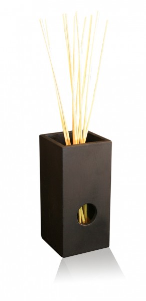 Holz-Display mit Loch für Aromasticks schwarz