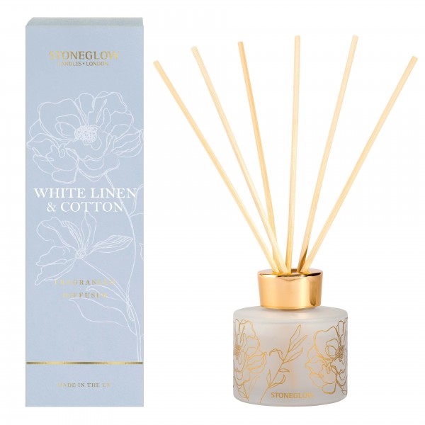 Day Flower White Linen & Cotton Reed Diffuser 120m