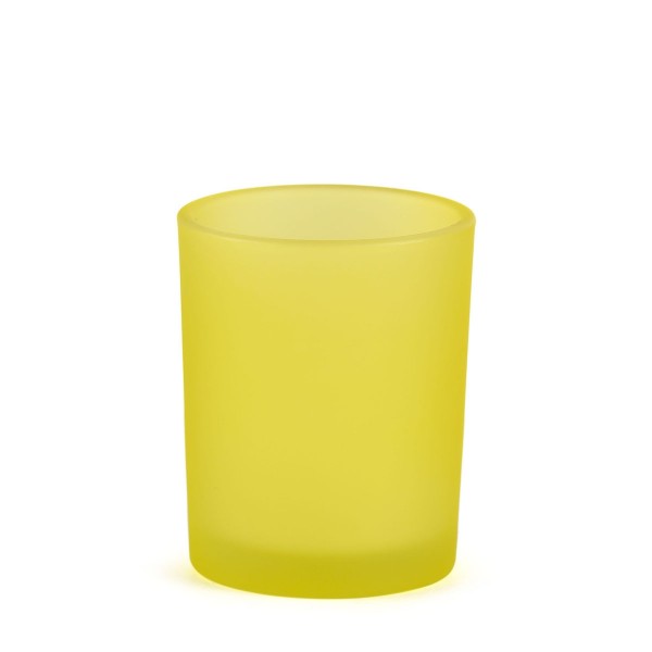 Votivglas frostig gelb H 65 mm Ø 50 mm