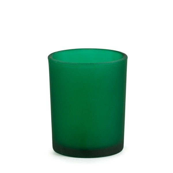 Votivglas frostig grün H 65 mm Ø 50 mm