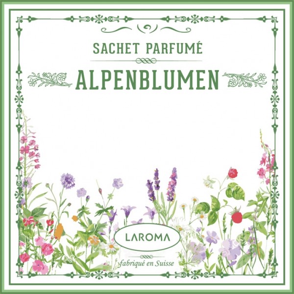 Alpenblumen Duftsachet  Suisse120x120mm