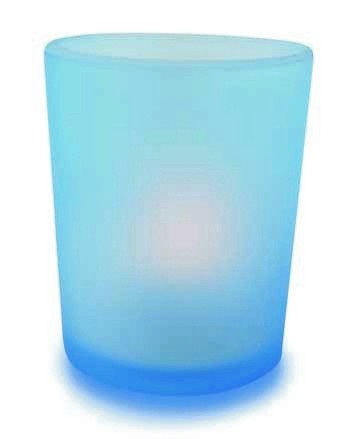 Votivglas frostig hellblau H 65 mm Ø 50 mm