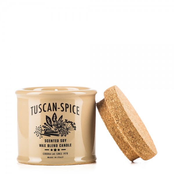 Tuscan Spice Soja-Duftkerze mittel in Keramik-Pot