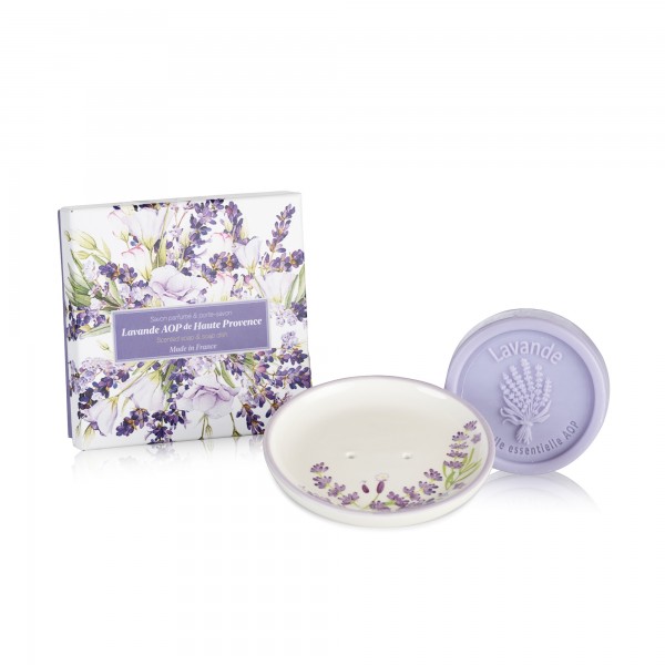 Botanisches Seifenschalen-Set - Kostbarer Lavendel Esprit Provence